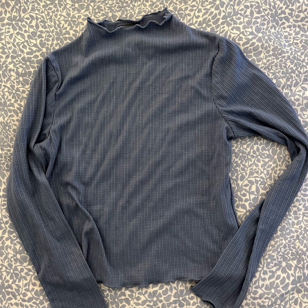 Olivia Rae Blue Mockneck